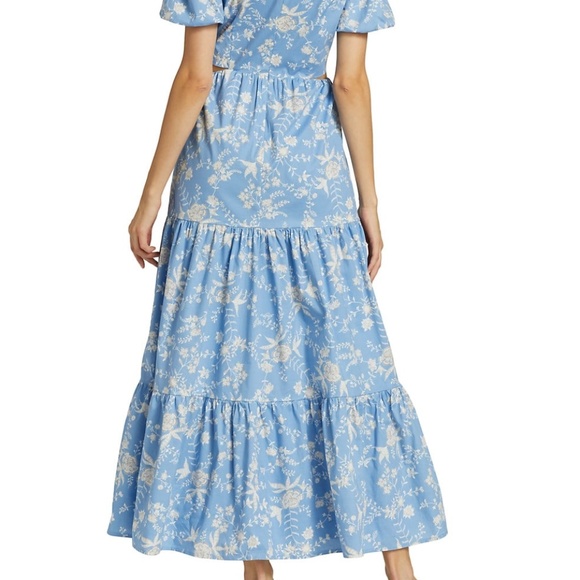 Wayf Plaza Floral Cut-Out Tiered Maxi Dress - Picture 6 of 8